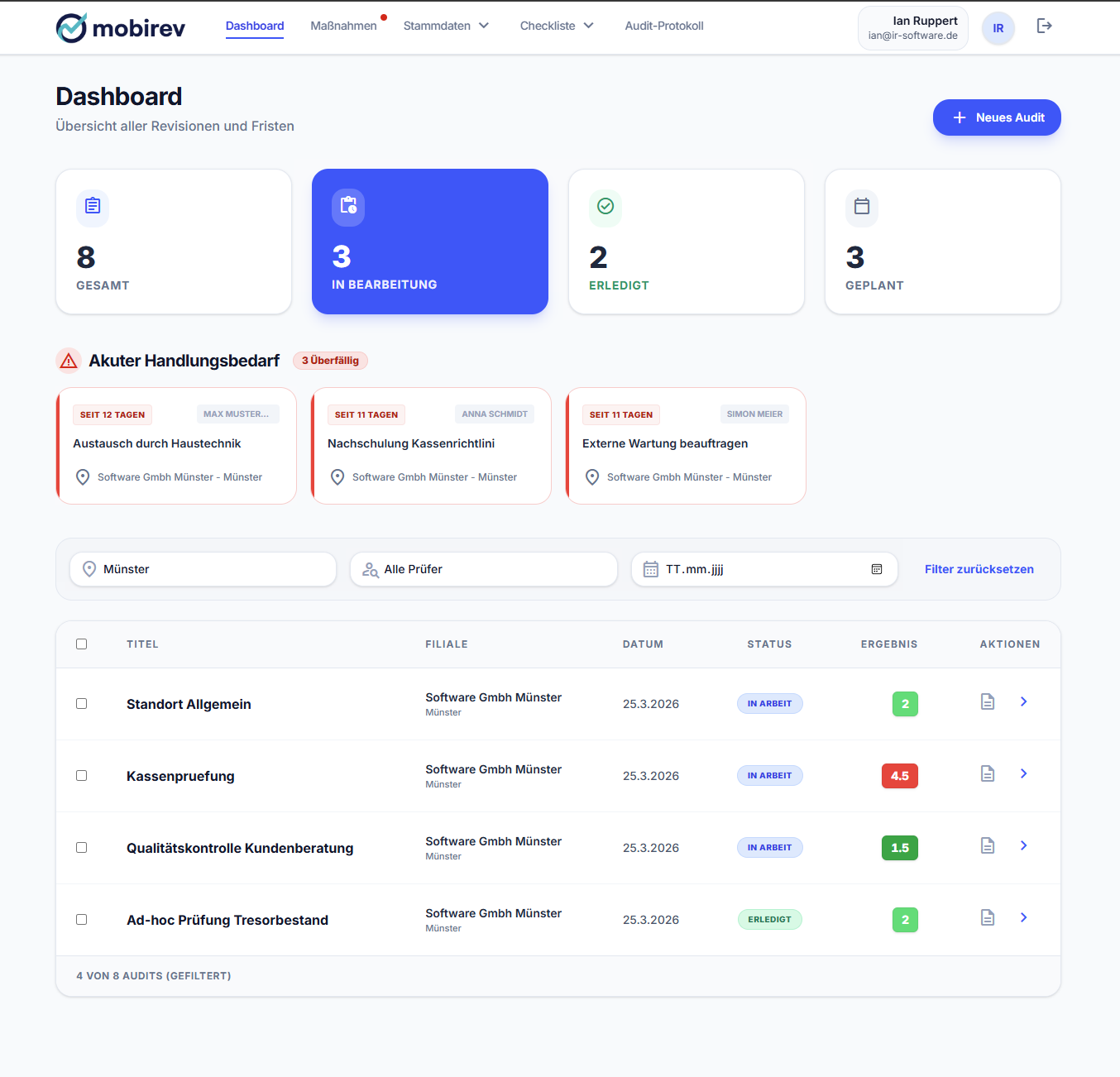 Audit Dashboard Preview